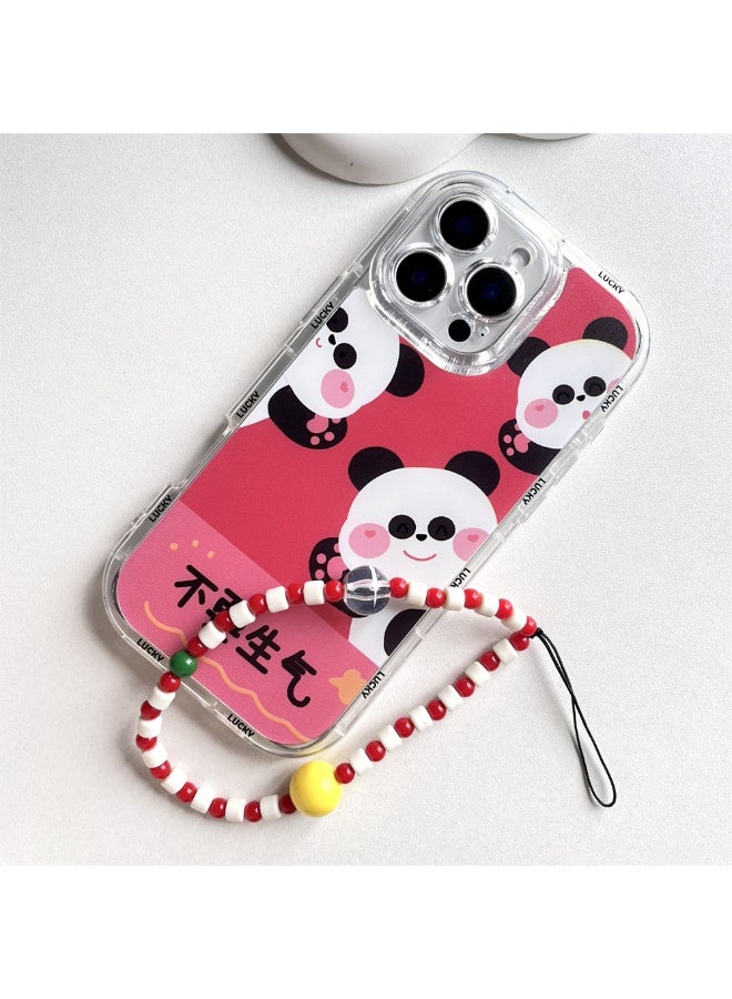 NIBEMINENT Cute Panda Protective TPU Case Cover For iPhone 15 Plus Clear - Image 2
