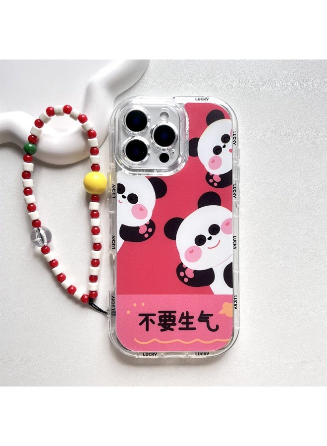 NIBEMINENT Cute Panda Protective TPU Case Cover For iPhone 15 Plus Clear - Image 1