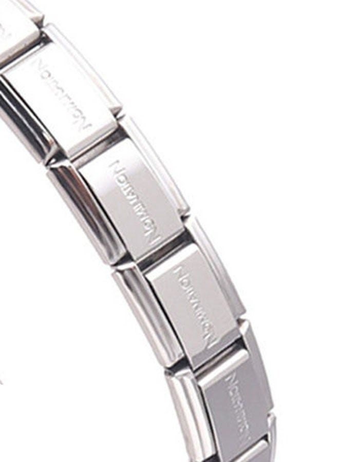Stainless Steel Link Bracelet for Men Women, Waterproof Non-Tarnish Stackable Bangle - Image 3