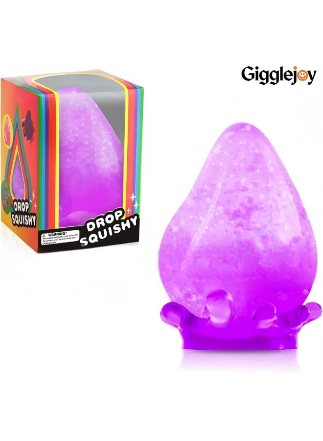 جِيجل جوي فيدجيت ألعاب الإجهاد مكعب، مكعب Squishies قلق الإغاثة من الإجهاد، الجليد Squishy الإجهاد مكعب إسقاط كرات السكر مالط، ألعاب الحسية للأطفال المصابين بالتوحد، فيدجيت لعب جائزة الفصل الدراسي (1pack أرجواني) - Image 1