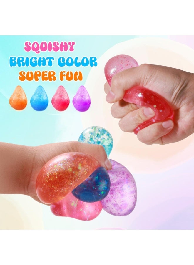 جِيجل جوي فيدجيت ألعاب الإجهاد مكعب، مكعب Squishies قلق الإغاثة من الإجهاد، الجليد Squishy الإجهاد مكعب إسقاط كرات السكر مالط، ألعاب الحسية للأطفال المصابين بالتوحد، فيدجيت لعب جائزة الفصل الدراسي (1pack أرجواني) - Image 2