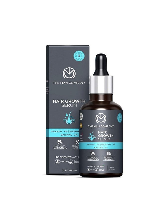 Hair Growth Serum For Men (30Ml) With 3% Redensyl, 4% Anagain, 3% Biacapil | Stimulates Hair Growth | Prevents Hair Fall | Improves Hair Strength