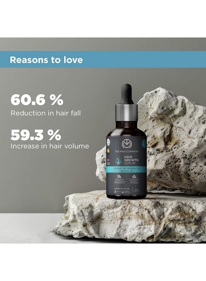 Hair Growth Serum For Men (30Ml) With 3% Redensyl, 4% Anagain, 3% Biacapil | Stimulates Hair Growth | Prevents Hair Fall | Improves Hair Strength