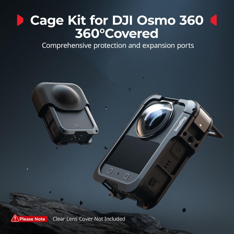 SMALLRIG Camera Cage for DJI Osmo 360, Aluminum Case Protective Frame Mount, Expansion Housing Shell for OSMO 360-5704 - Image 2