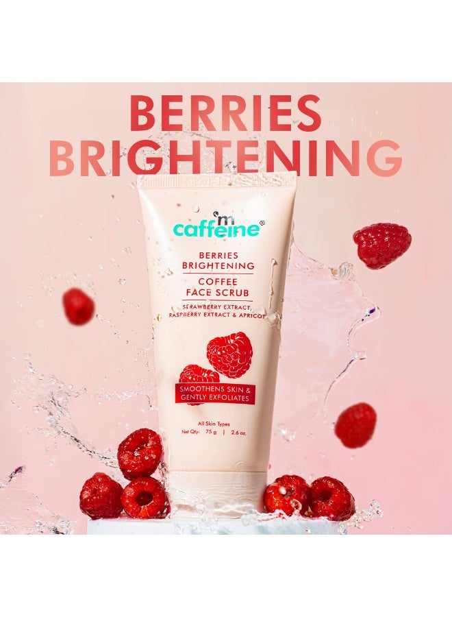 mcaffeine Berries Brightening Coffee Face Scrub For Glowing Skin | Gently Exfoliates, Smoothes & Improves Skin Tone | Removes Tan & Dead Skin | For Women & Men - Pack Of 2 - 75Gm - Image 3