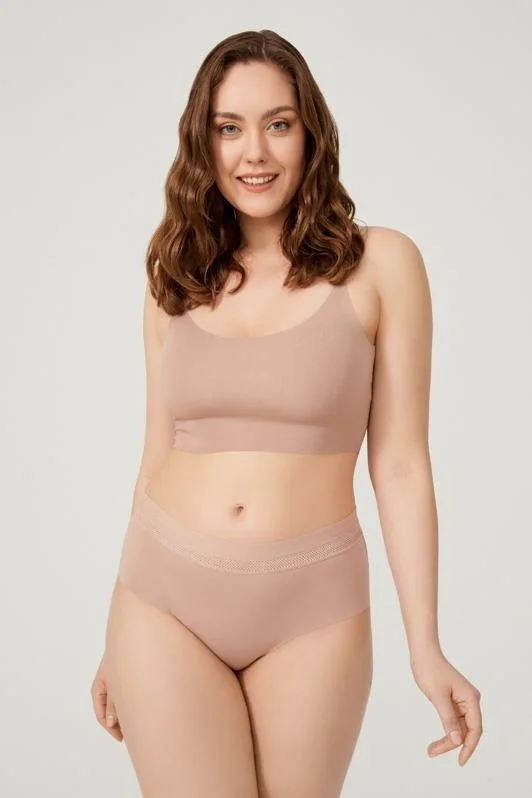 كوتن هيل Laser Cut Elastic Detailed Plus Size Bikini Panties 5-Pack-4