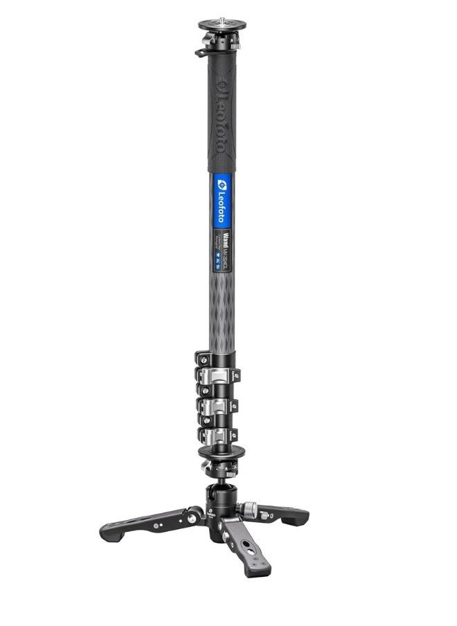 Leofoto Leofoto MV-324CL Long Carbon Fiber Flip Lock Pro Video Camera Monopod with Tripod Stand with Max Load 22lb and Height 1800mm  - Image 1