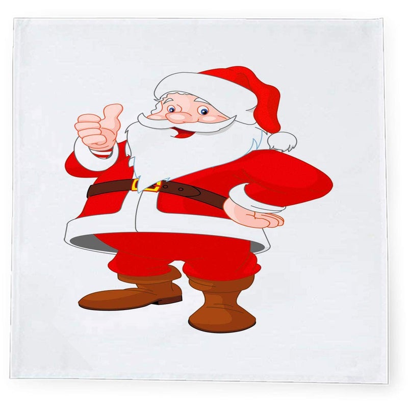 Khakee مناديل طاولة حرير تفطة بموضوع عيد الميلاد 6 قطع 10x10 لتزيين عيد الميلاد زينة عيد الميلاد هدية عيد الميلاد npxmas01P - Image 2