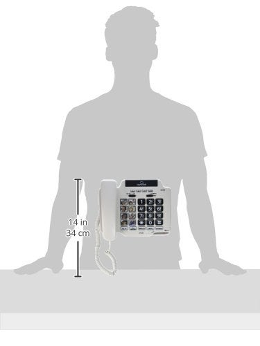 ClearSounds CSC500 Amplified Landline Phone with Speakerphone and Photo Frame Buttons - Up to 30dB Amplification, T-Coil Hearing Aid Compatible - Image 3