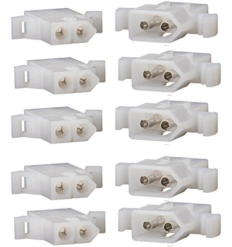 Molex Connector Lot, 5 Matched Sets, (2-Circuits) w/14-20 AWG .093" Pins, Free Hanging - Image 4