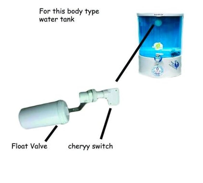 IONIX Polyester&Polyester Blend Ro Filters Float Valve&Auto Cut Off Switch For Ro Models With Front Water Tank,Grand Float Switch,Auto Cutoff Switch,1 Piece,White (Float Set Dolphin Ro Type-Straight) - Image 1