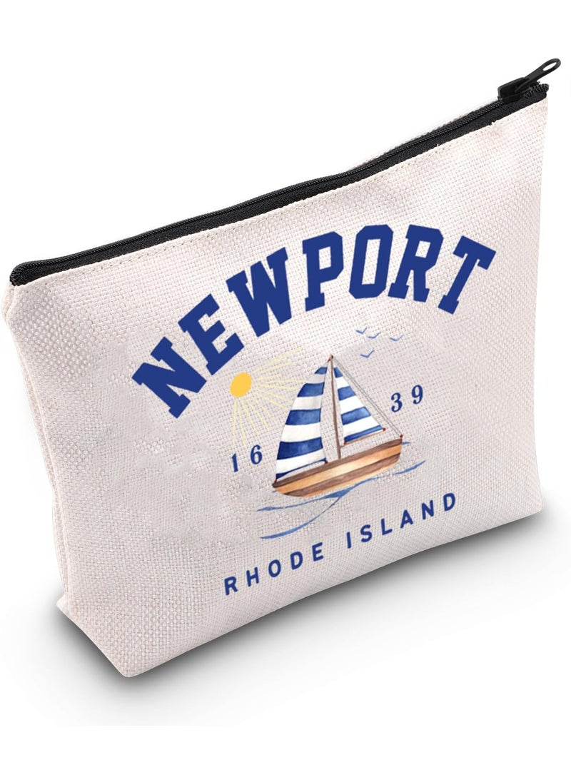 WCGXKO - WCGXKO Newport Vacation Gift Newport Rhode Island Trip Gift New Port 1639 Rhode Island Makeup Bag (New Port 1639 Bag) - Image 1