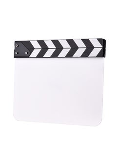 Generic لوح تصفيق من الأكريليك مقاس 30*24 سم/ 12*9 بوصة، لوح تصفيق لمخرجي الأفلام مقطوع من الأردواز، لوح تصفيق فارغ قابل للمسح الجاف مع أعواد بيضاء وسوداء  - Image 5