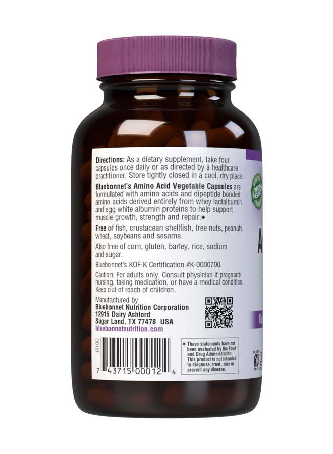 Bluebonnet Amino Acid 750 mg 120 veg Capsules - Image 3