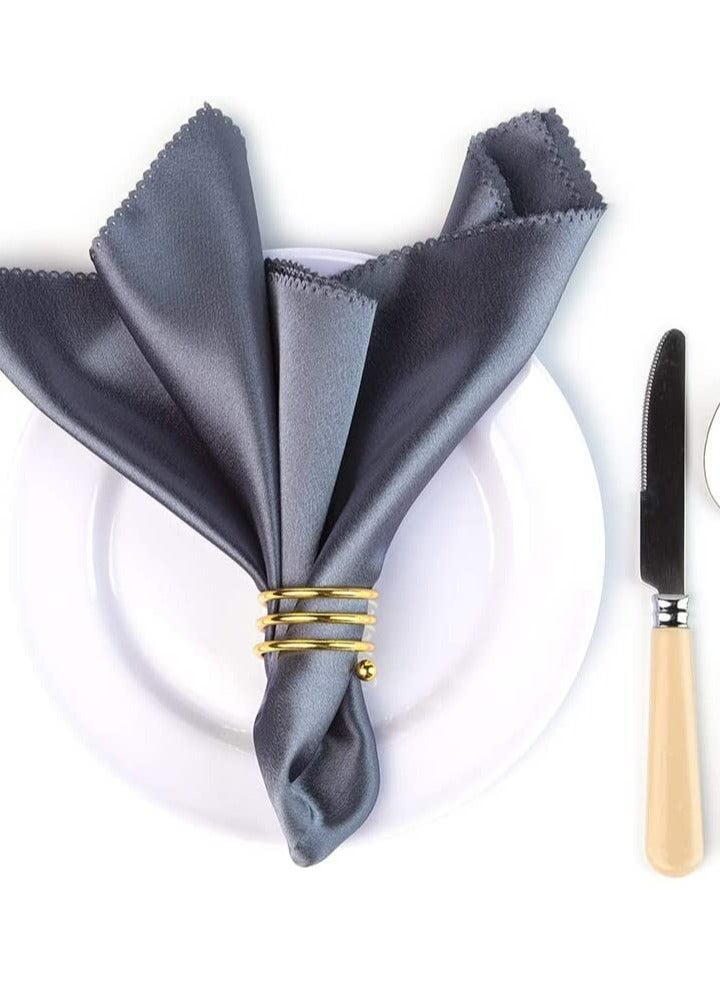 Elegant Gold Napkin Rings Set, 10Pcs Sturdy Metal Holders for Wedding and Dining Table Decor, Stylish Spring Design for Special Occasions  - Image 4