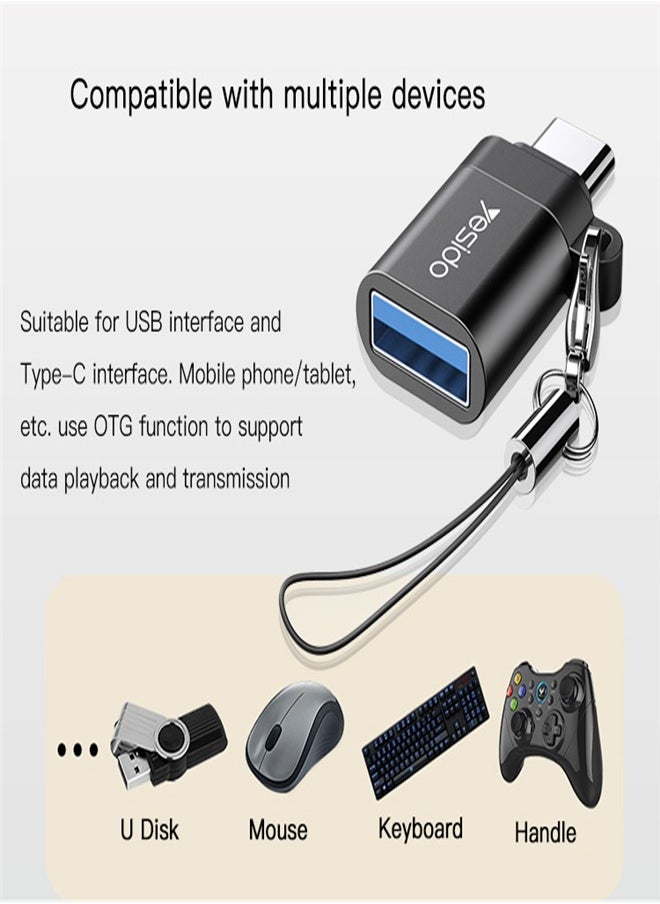 The Adapter Type-C to USB3.0 Conversion Is Suitable for Samsung Huawei Mobile Phone USB Flash Drive Data Transfer Gamepad