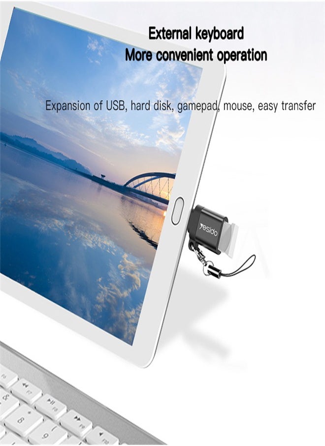 The Adapter Type-C to USB3.0 Conversion Is Suitable for Samsung Huawei Mobile Phone USB Flash Drive Data Transfer Gamepad