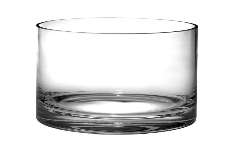 Barski  European Quality Glass  Handmade  Thick Straight Sided Salad Bowl  10 Diameter  Made in Europe