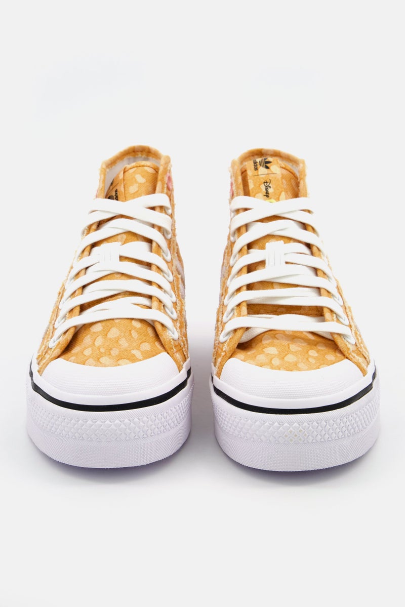 adidas Originals Adidas Originals x Disney Women Nizza Platform Mid Lace Up Shoes, Brown  - Image 4