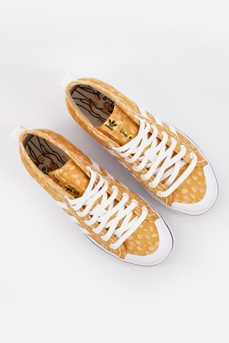 adidas Originals Adidas Originals x Disney Women Nizza Platform Mid Lace Up Shoes, Brown  - Image 3