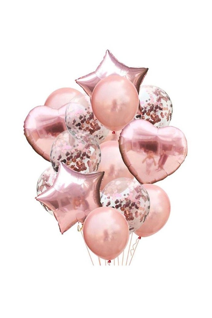 مجموعة بالونات قابلة للنفخ مزينة لحفلات عيد الميلاد والزفاف مع كنفتي - Image 1