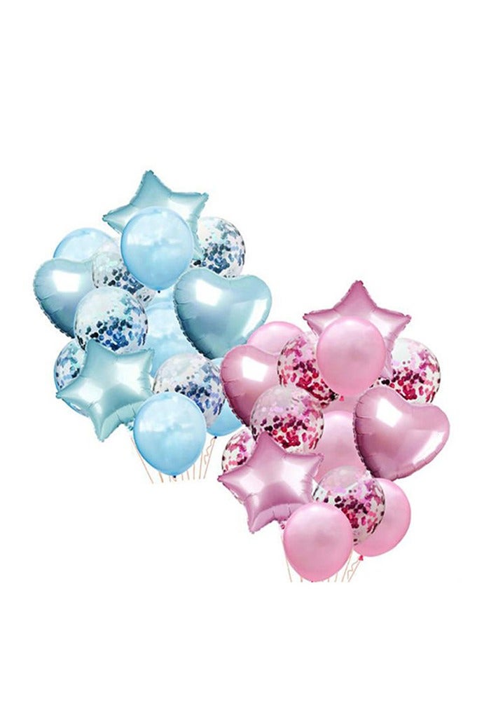 مجموعة بالونات قابلة للنفخ مزينة لحفلات عيد الميلاد والزفاف مع كنفتي - Image 2