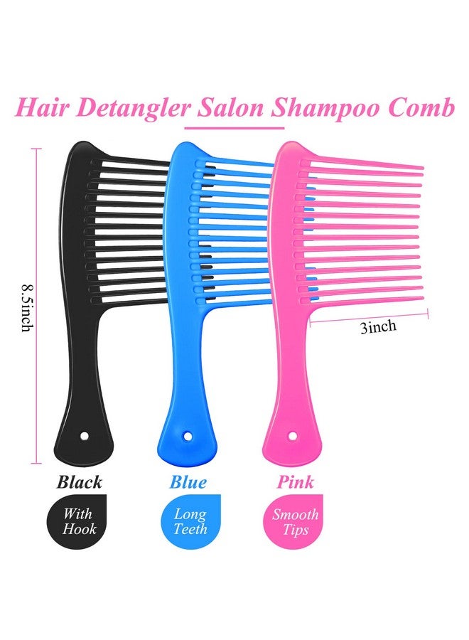 4 Pieces Wide Tooth Combs Detangling Comb Big Comb Jumbo Rake Comb Wide Tooth Comb For For Thick Long Hair And Curly Hair Mixed Colors
