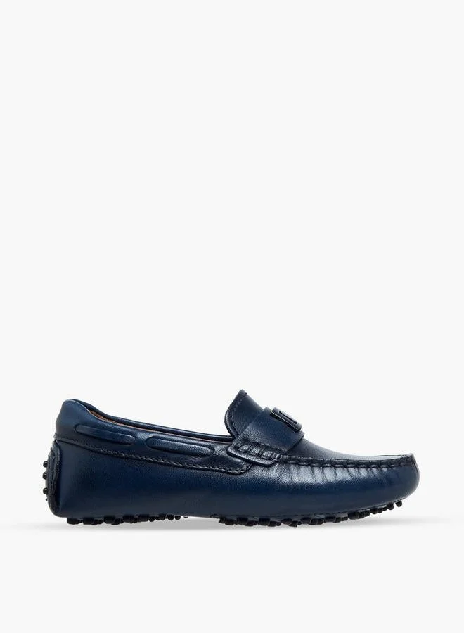 سيد دوتشيني Boys Leather Slip-On Moccasins