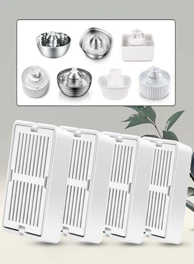 Petilog فلاتر نافورة مياه القطط من بيتيلوج، 8 فلاتر كربون و2 فلتر إسفنجي مع حوامل، فلاتر نافورة مياه الحيوانات الأليفة - Image 2