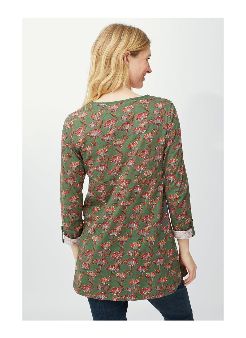 mantaray - Big Blooms Embroidered Packet Tunic - Image 1