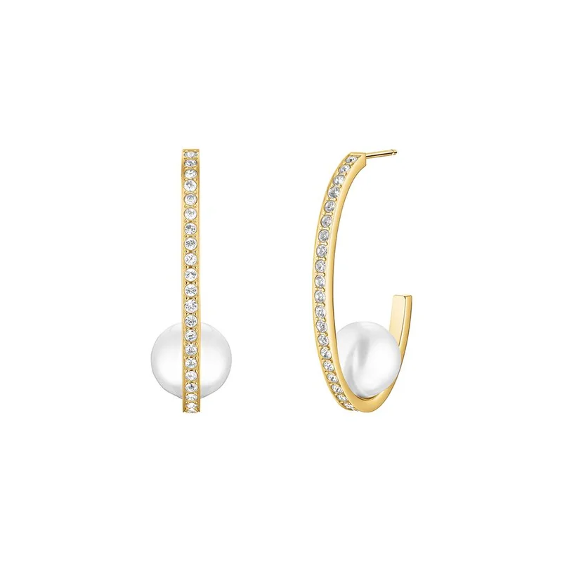 Rosefield Rosefield Modern Pearl Statement Earring Gold - JEPSG-J1290