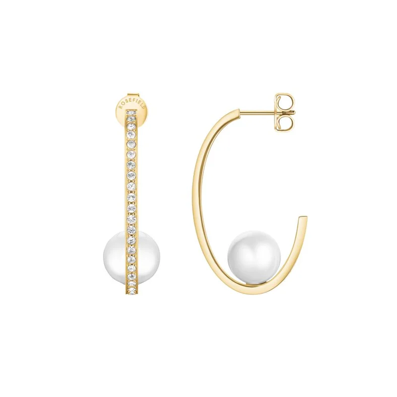 Rosefield Rosefield Modern Pearl Statement Earring Gold - JEPSG-J1290