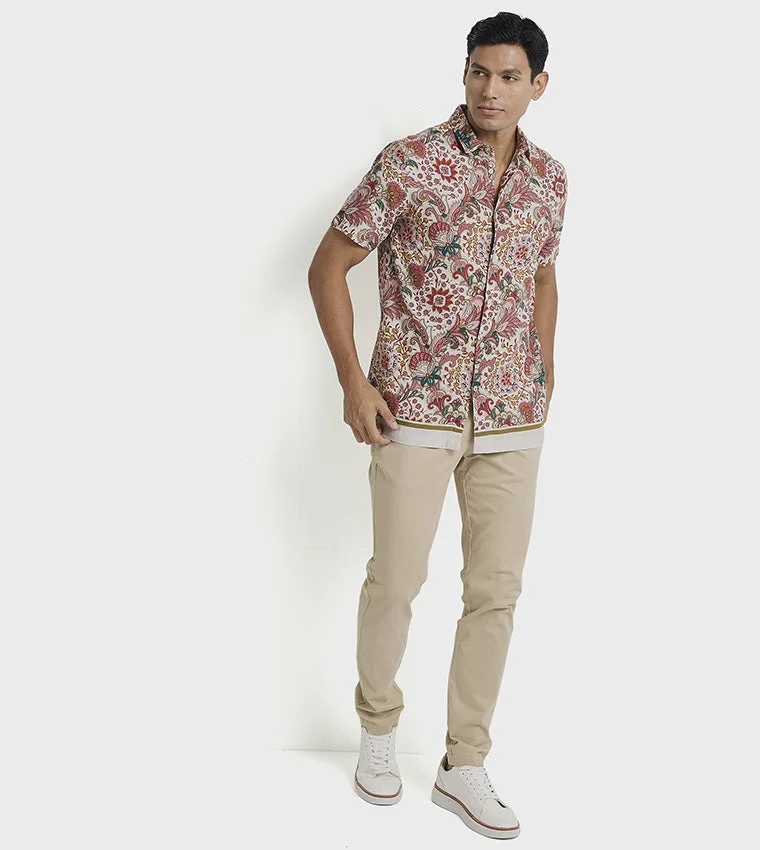 Ben Sherman  Ben Sherman Men's Short Sleeve Printed Shirts for Men | Best Price UAE