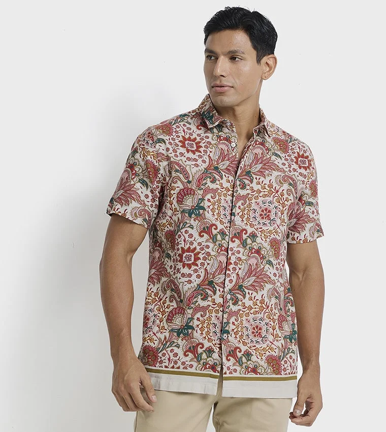 بين شيرمان Ben Sherman Men's Short Sleeve Printed Shirts