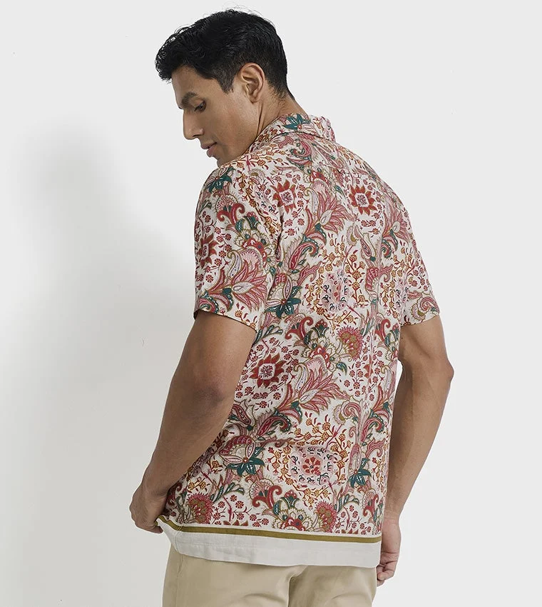 Ben Sherman  Ben Sherman Men's Short Sleeve Printed Shirts for Men | Best Price UAE