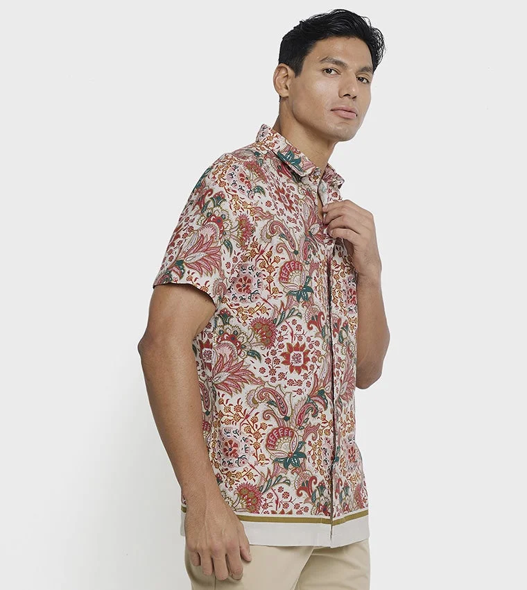 Ben Sherman  Ben Sherman Men's Short Sleeve Printed Shirts for Men | Best Price UAE