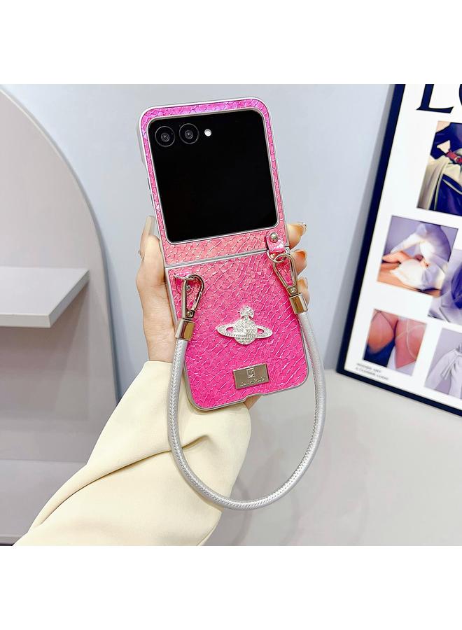 اس-توب جراب لهاتف Motorola Razr 40 Ultra Kirin Pattern بتغطية كاملة مع حزام معصم - Image 2
