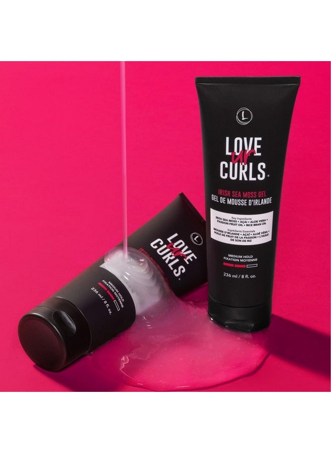 Love Ur Curls - Love Ur Curls - Irish Sea Moss Hair Gel 2 Pack, Medium Hold Hair Styling Curling Gel for Defined Curly Hair, Waves & Coils, Vegan, Cruelty Free - Image 1