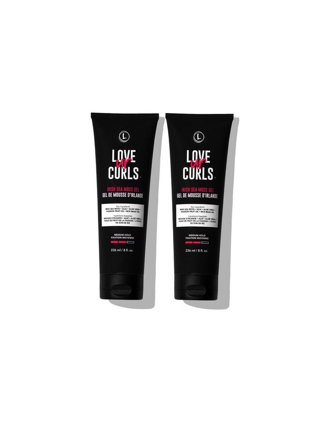 Love Ur Curls - Love Ur Curls - Irish Sea Moss Hair Gel 2 Pack, Medium Hold Hair Styling Curling Gel for Defined Curly Hair, Waves & Coils, Vegan, Cruelty Free - Image 1