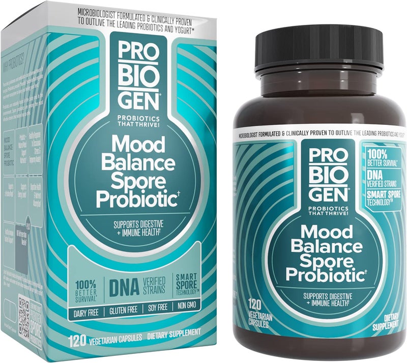 Probiogen Stress Mood Balance Probiotic Ashwagandha Supplement 120 Count