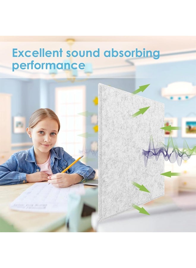 DUNISO 12 Pack Acoustic Panels For Wall, Square Self Adhesive Wall Panels High Density Sound Absorbing Panels，Sound Proof Insulation，Suitable For Walls And Studios，11.8*11.8in，Grey  - Image 3