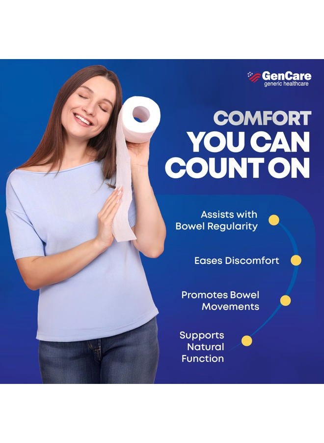 GenCare Senna Laxatives (8.6mg Tablets) with Natural Sennosides (600 Tablets Per Bottle) | Value Pack Size for Bloating, Constipation, Gas & Irregularity Relief | Effective & Safe Overnight Formula - Image 5