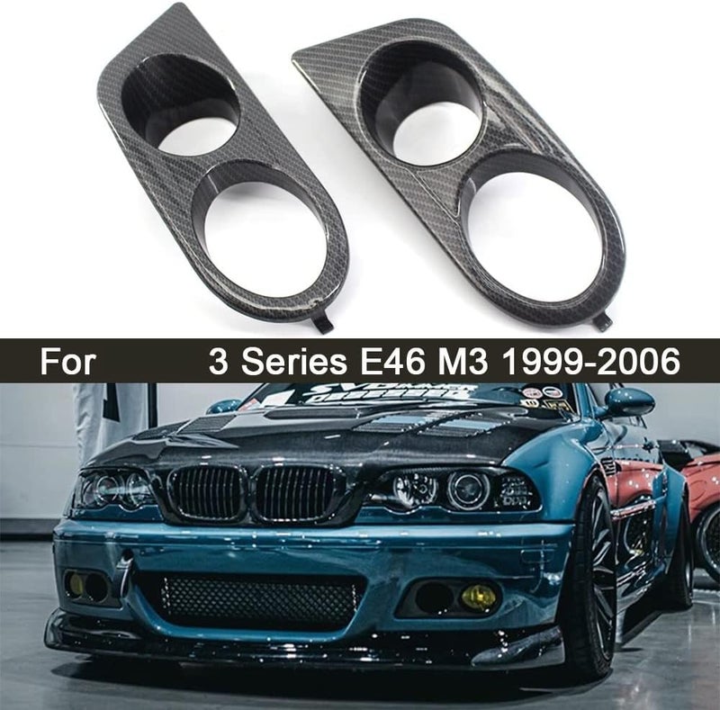 QASULER Fog Light Cover Grill for BMW E46 M3 - Image 5