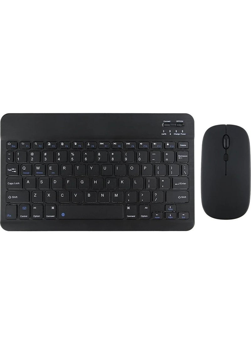 Smart Portable Rechargeable Wireless Bluetooth Keyboard + Mouse Compatible with All Devices