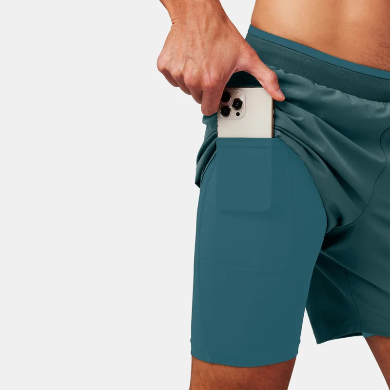 Fabletics Grey THE 7 FUNDAMENTAL SHORT II (LINED) for Men | Best Price UAE