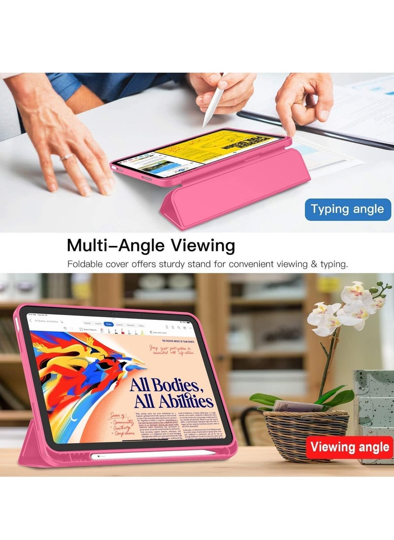 Raxoom New iPad 10.9 Inch Case 2022 (10th Gen) with Pencil Holder - Trifold Stand Smart Case with Soft TPU Back, Auto Wake/Sleep - Watermelon - Image 4