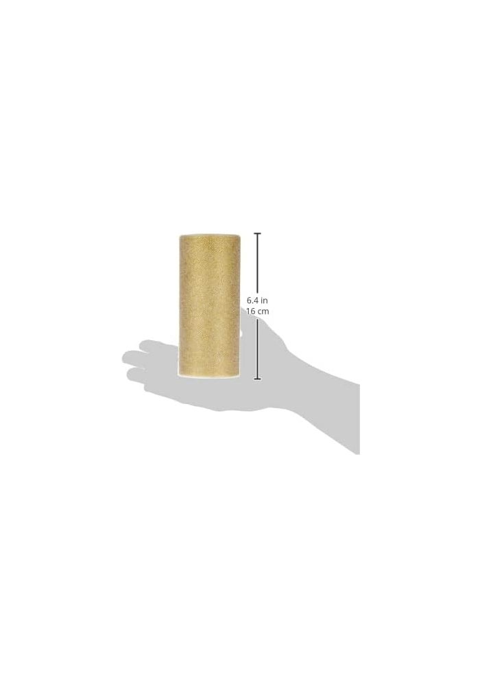 Berwick Offray Gold Sparkle Tulle Ribbon, 6 Inches Wide, 25 Yards Long - Image 4