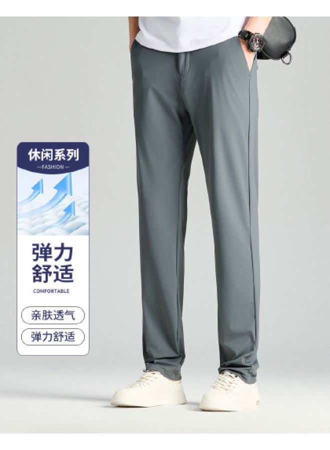 FOLUNSI new Fall Men's Casual Pants - Solid Color Versatile Straight-leg Trousers - Image 1