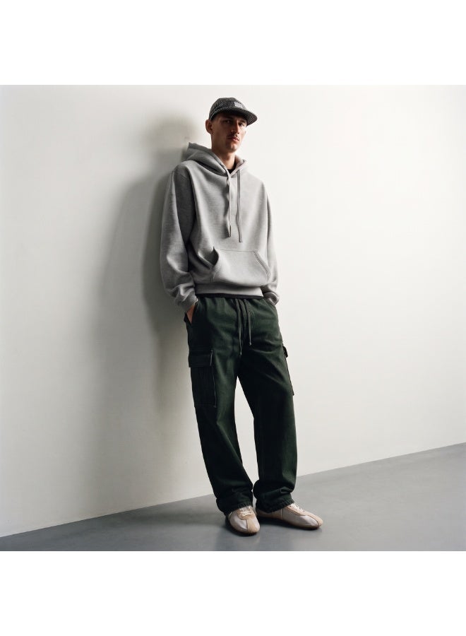 LOUD UNIVERSE Men's Black Denim Cargo Jogger Pants - Image 4