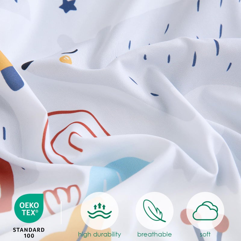 Homilay Toddler Comforter Set for Kids, Boys, Girls, 4 Pieces Bed-in-a-Bag Bedding Set, All Season Ultra Soft Sheets Set with Comforter, Forest Fox - Image 4